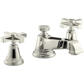 KOHLER K-13132-3A-SN Pinstripe Pure Widespread Lavatory Faucet, Vibrant Polished Nickel | Amazon (US)