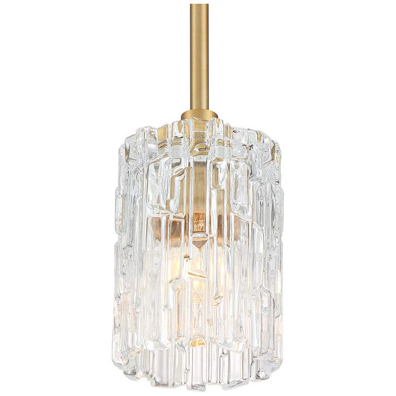 Possini Euro Icelight 4 1/4" Wide Warm Brass Mini Pendant - #64R50 | Lamps Plus | Lamps Plus