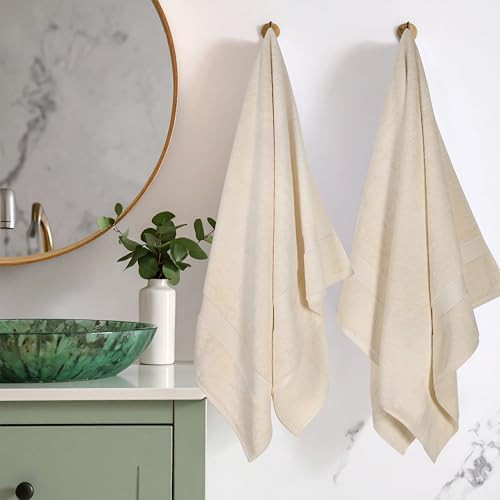 SUPERIOR Egyptian Cotton Pile Bath Towel Set of 2, Ultra Soft Luxury Towels, Thick Plush Essentia... | Amazon (US)