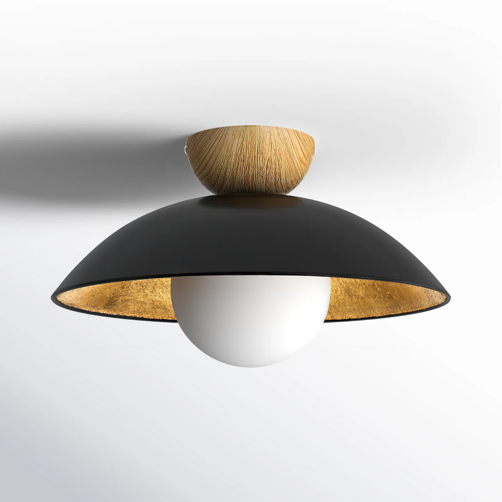 Briceson Single Light Glass Flush Mount | AllModern