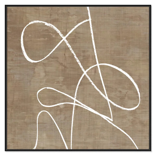 Swooping Lines - Floater Frame Painting on Canvas | Wayfair North America