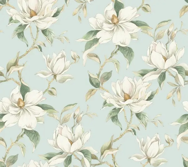 Garden Jewels Wallpaper- Spa | York Wallcoverings