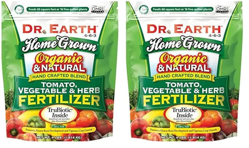 Dr. Earth Organic 5 Tomato, Vegetable & Herb Fertilizer Poly Bag (Pack of 2) | Amazon (US)