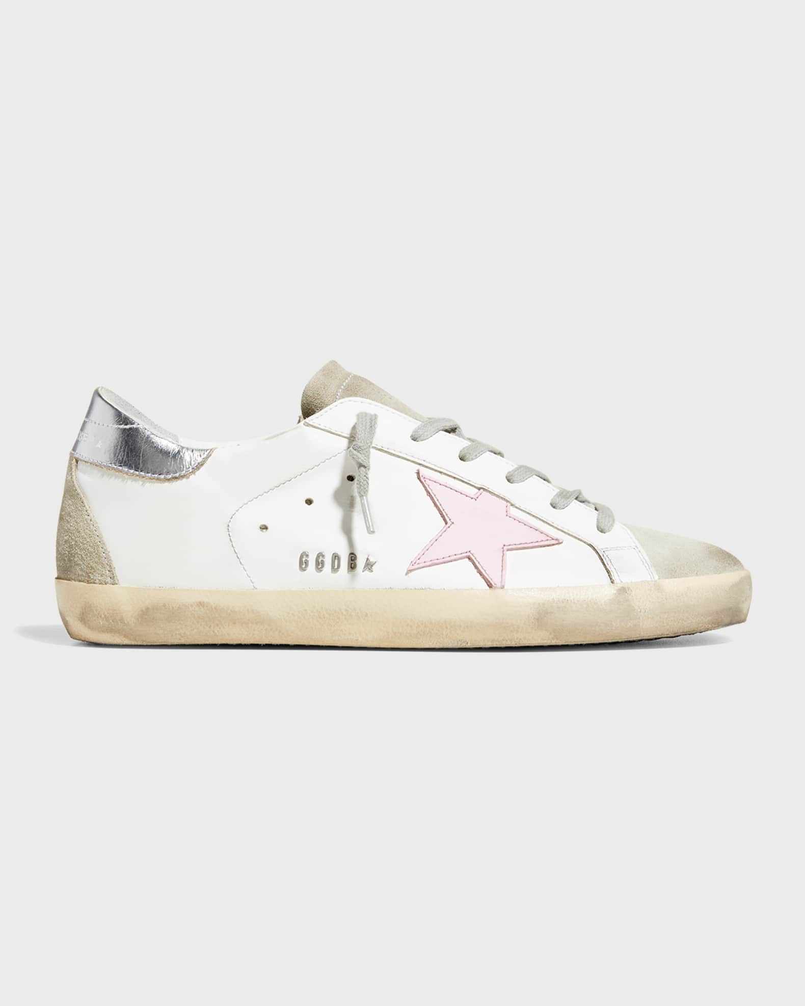 Golden Goose Superstar Mixed Leather Low-Top Sneakers | Neiman Marcus