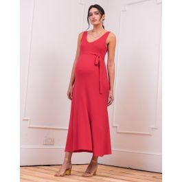 Fit & Flare Rib Knit Sleeveless Dress | Seraphine US