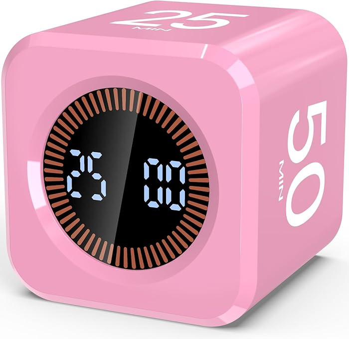 Digital Pomodoro Timer Cube 5/10/25/50min, Visual Productivity Flip Timer for Kids Classroom Desk... | Amazon (US)