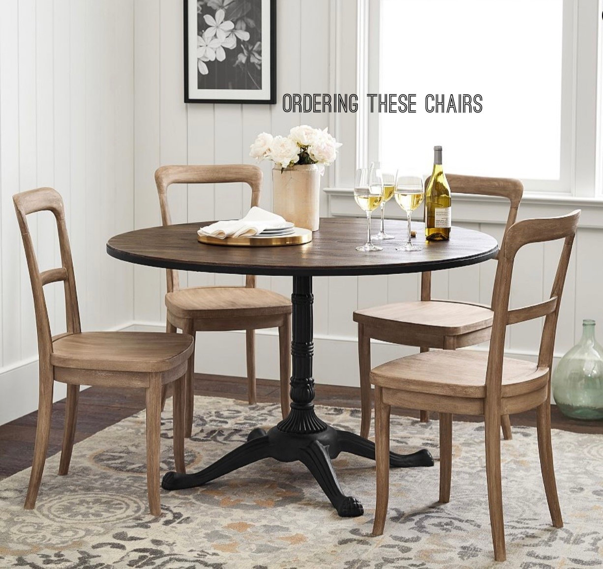Light wood dining chairs from pottery barn. They come the seadrift color and will match our new Toscana round table 

#LTKHome