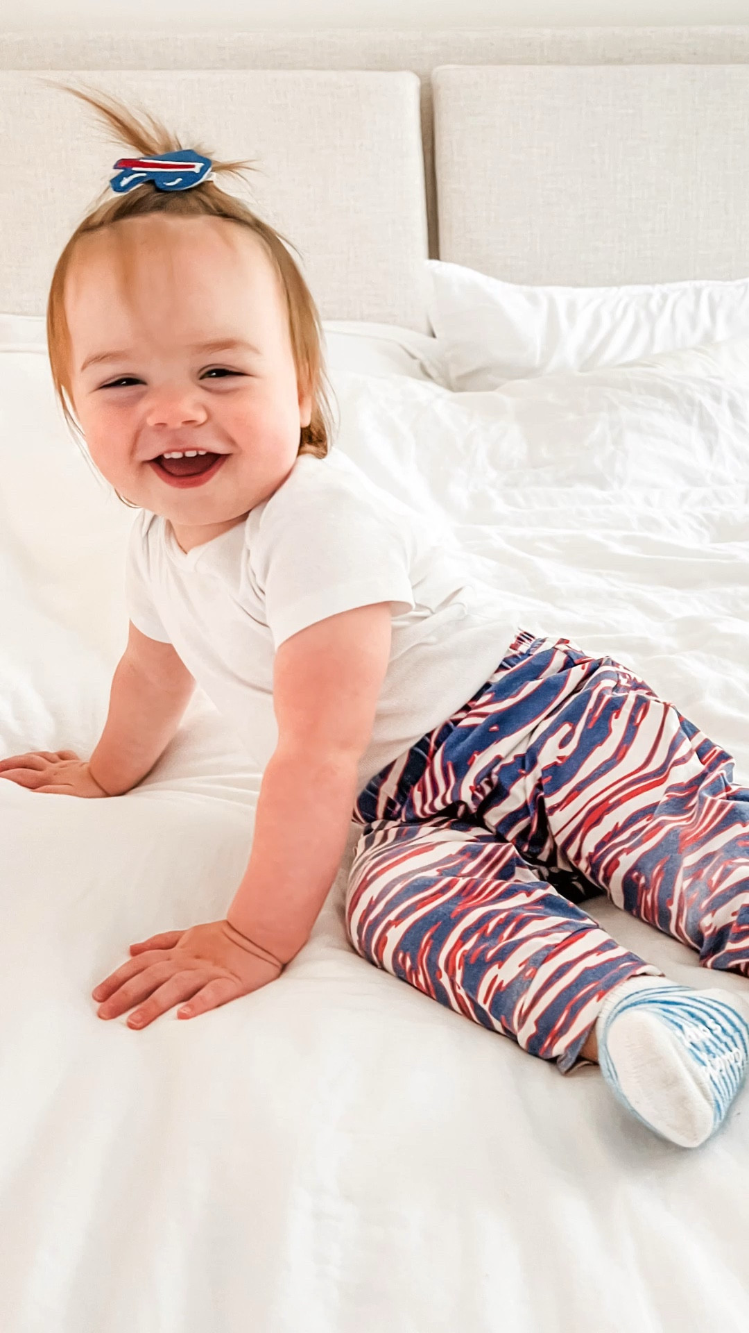 Liv is game day ready for football season! Love these Buffalo Bills Zubaz joggers and hair clip 💙❤️ #gobills

#LTKkids #LTKSeasonal #LTKbaby