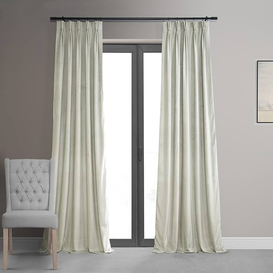 HPD Half Price Drapes Velvet Blackout Curtains/Drapes - 96 Inches Long 1 Panel Blackout Curtain S... | Amazon (US)