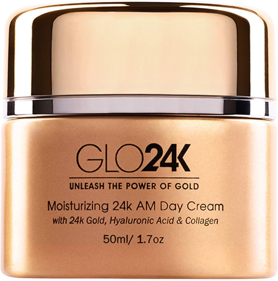 GLO24K Moisturizing Day Cream with 24k Gold, Hyaluronic Acid, Collagen, and Vitamins. For Optimal... | Amazon (US)