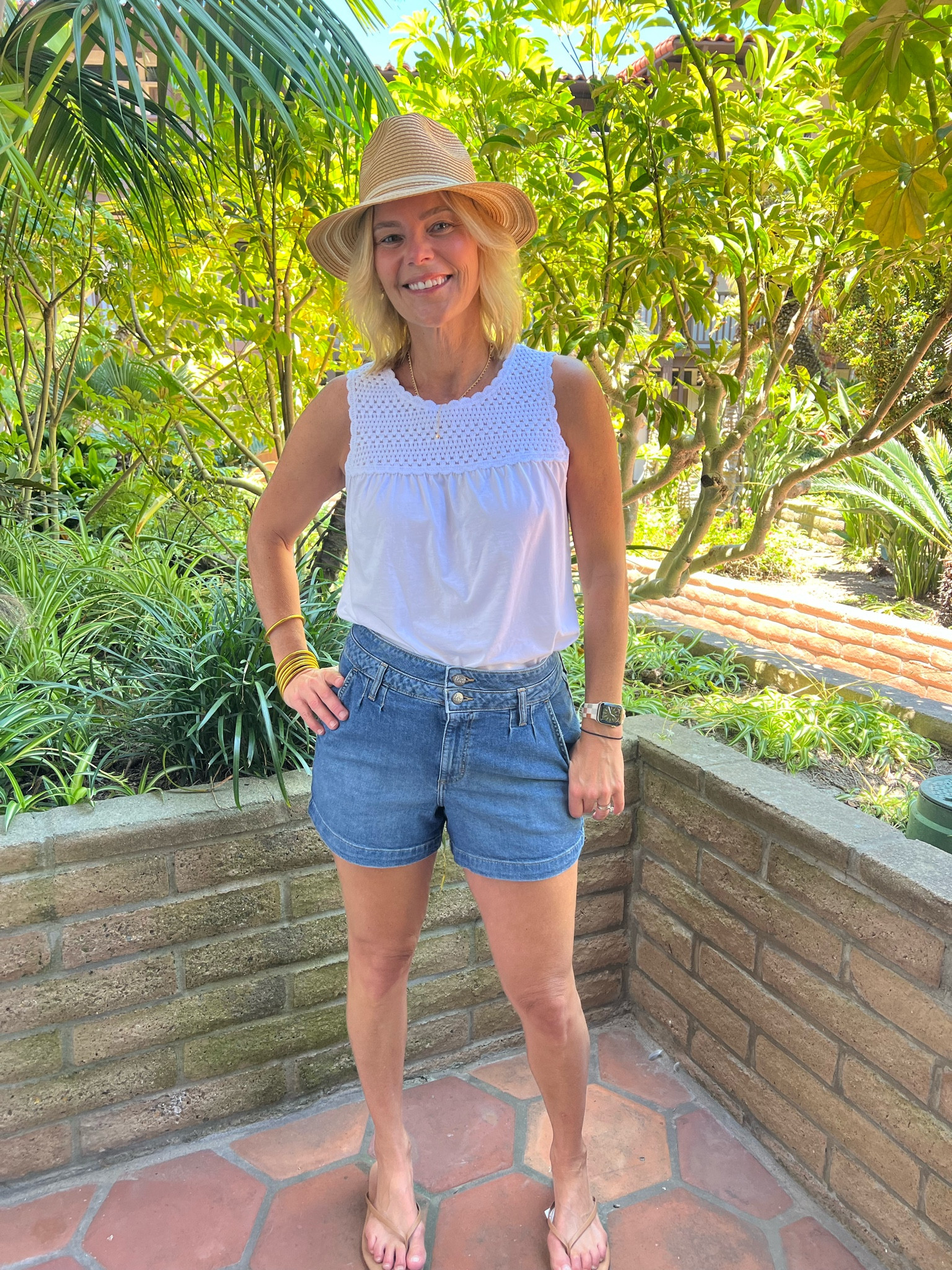 Head to toe @walmartfashion … perfect for a fun day anywhere! These Lee jeans shorts fit so well.  (I’m in a 10, TTS. Crochet tank, size down. I’m in a small) 

#walmartdeal #walmartfind #walmartfashion #teacherstyle #summerstyle #affordablefashion


#LTKFindsUnder50 #LTKStyleTip