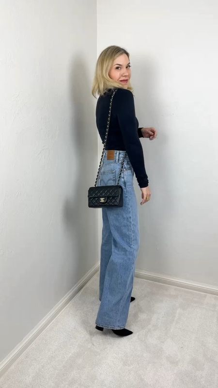 Wide leg jeans
Wide leg denim 
Chanel bag

Spring fashion 
Spring outfits  
#ltkseasonal
#ltkover40
#ltku 


#LTKfindsunder100 #LTKVideo
