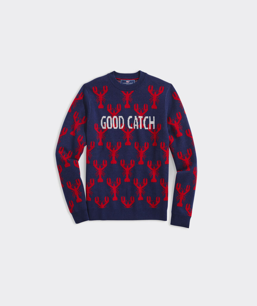 Boys' Good Catch Lobster Crewneck | vineyard vines