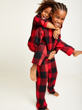 Patterned Gender-Neutral Flannel Pajama Set for Kids | Old Navy (CA)