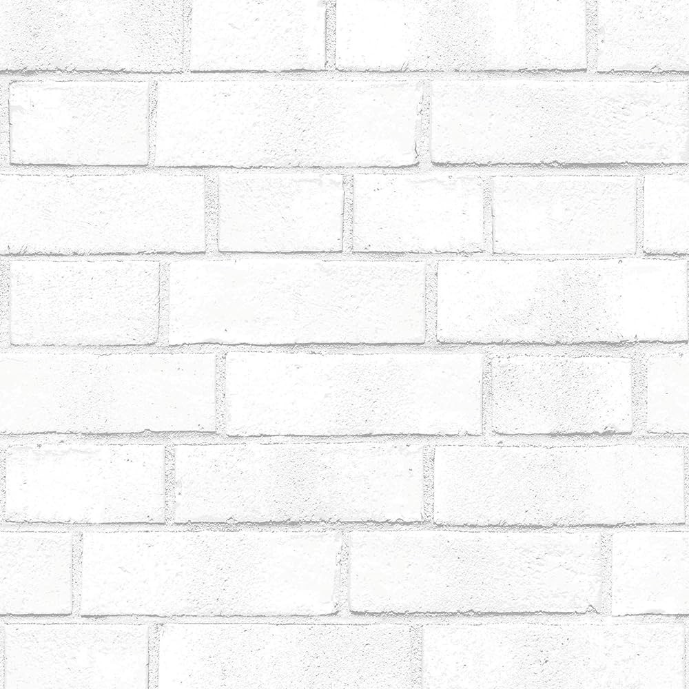 Tempaper White Brick Removable Peel and Stick Wallpaper, 20.5 in X 16.5 ft, Made in the USA | Amazon (US)