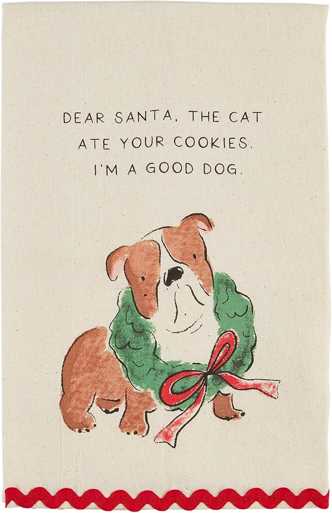 Mud Pie Christmas Pet Towels, Dear, 26" x 16 1/2" | Amazon (US)