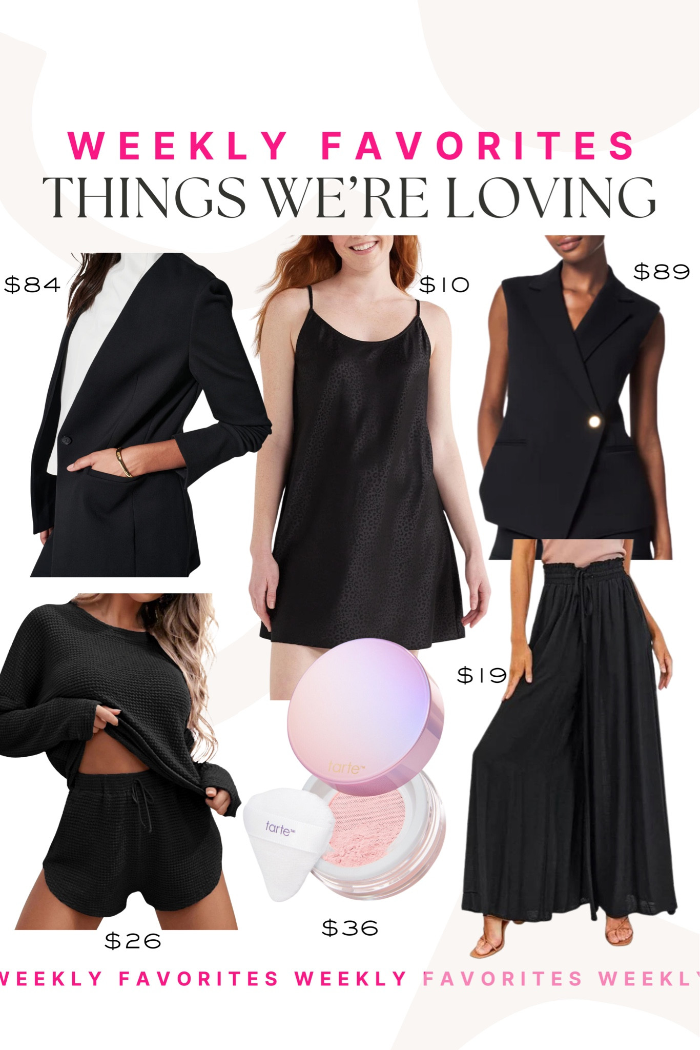 Rounding up this weeks favorites and these fashion finds this week were fire!! We are loving the blazer from spanx!

Weekly favorites, summer style, spanx, vest, leopard print dress, tarte powder 

#LTKfindsunder50 #LTKfindsunder100 #LTKSeasonal