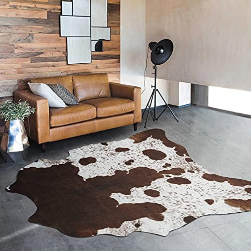 ULTRUG Cowhide Rug Faux Cow Print Area Rug for Bedroom, Faux Fur Animal Rug Cow Rugs for Living Room | Amazon (US)
