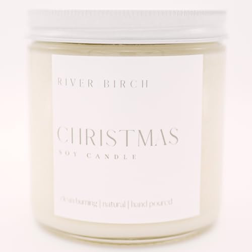 River Birch Candles Christmas Scented Candle | Premium, All-Natural, Non-Toxic, Soy Candles | 16oz 90 Hr Burn Time | Cozy Relaxing Gifts for Home | Amazon (US)