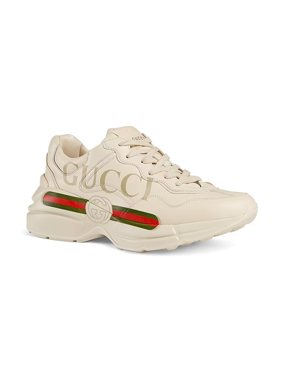 Rhyton Gucci Logo Leather Sneaker | Saks Fifth Avenue