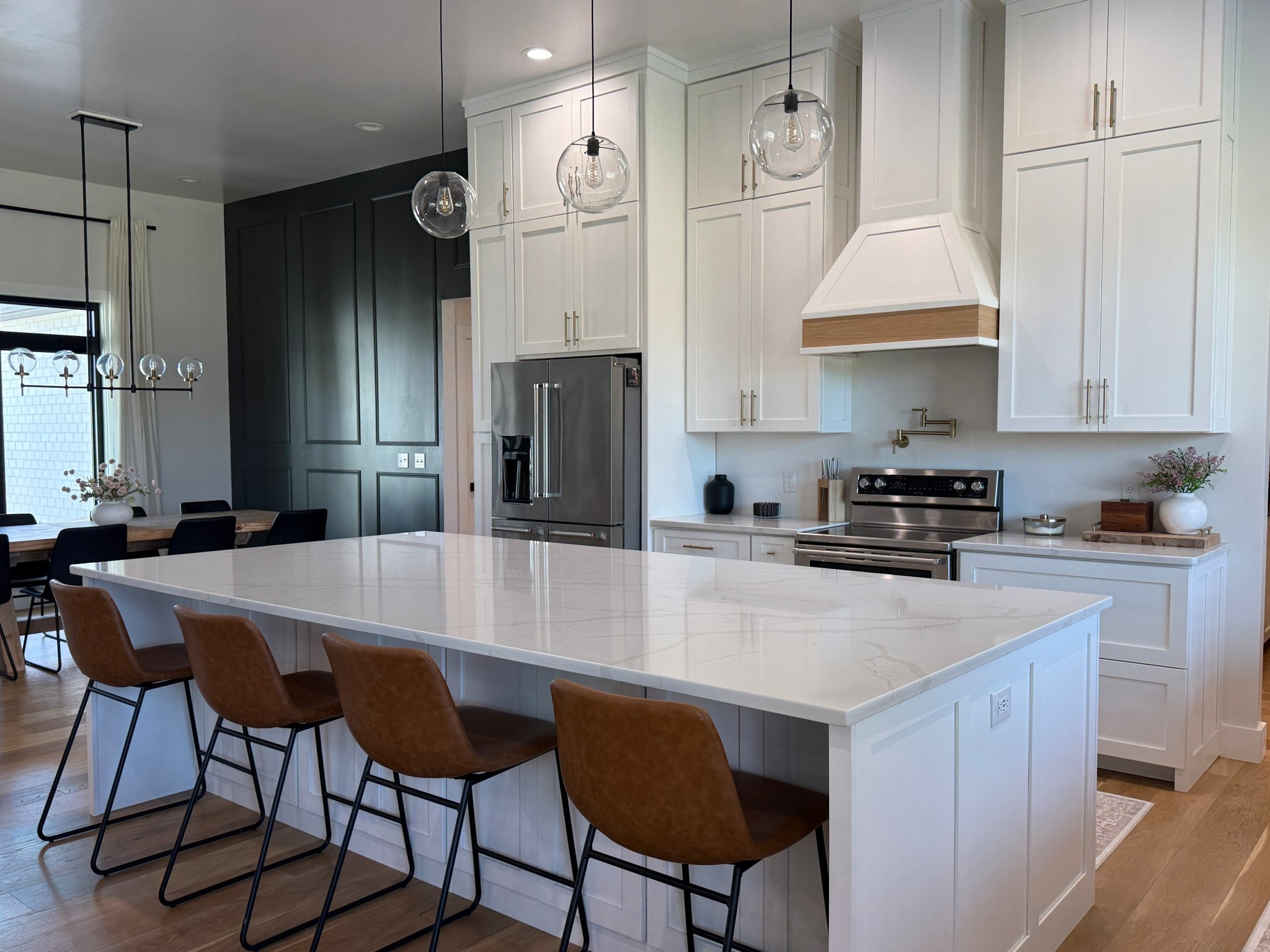 Kitchen to dining room views our kitchen barstools are no longer in stock but you can find exact options like the ones linked below. 

#LTKmomlife #LTKHome #LTKmorningroutine