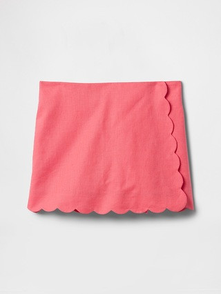 Kids Linen-Cotton Scalloped Wrap Skort | Gap (US)