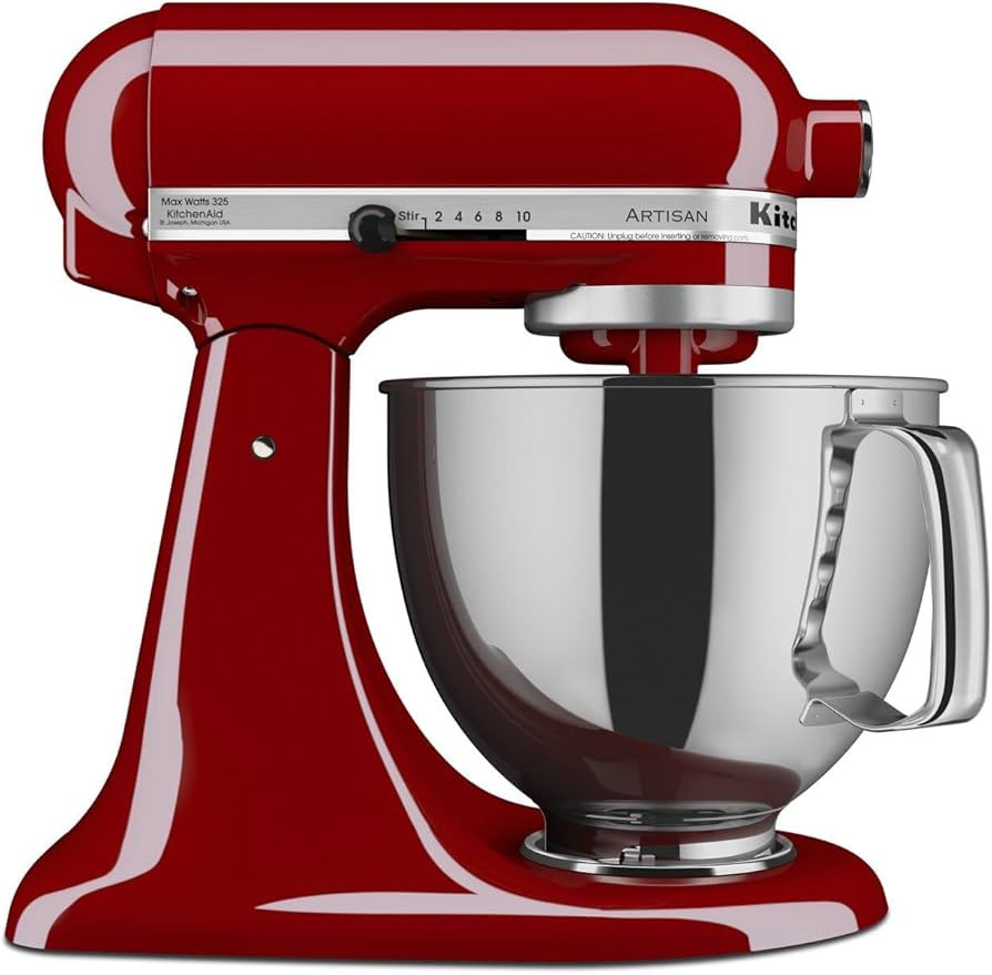 KitchenAid KSM150PSER Artisan Tilt-Head Stand Mixer with Pouring Shield, 5-Quart, Empire Red | Amazon (US)