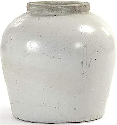 EuroLux Home Jar Vase White Black Pottery Ceramic | Amazon (US)