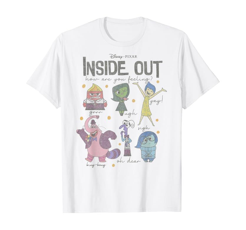 Disney Pixar Inside Out How Are You Feeling Group Shot T-Shirt | Amazon (US)