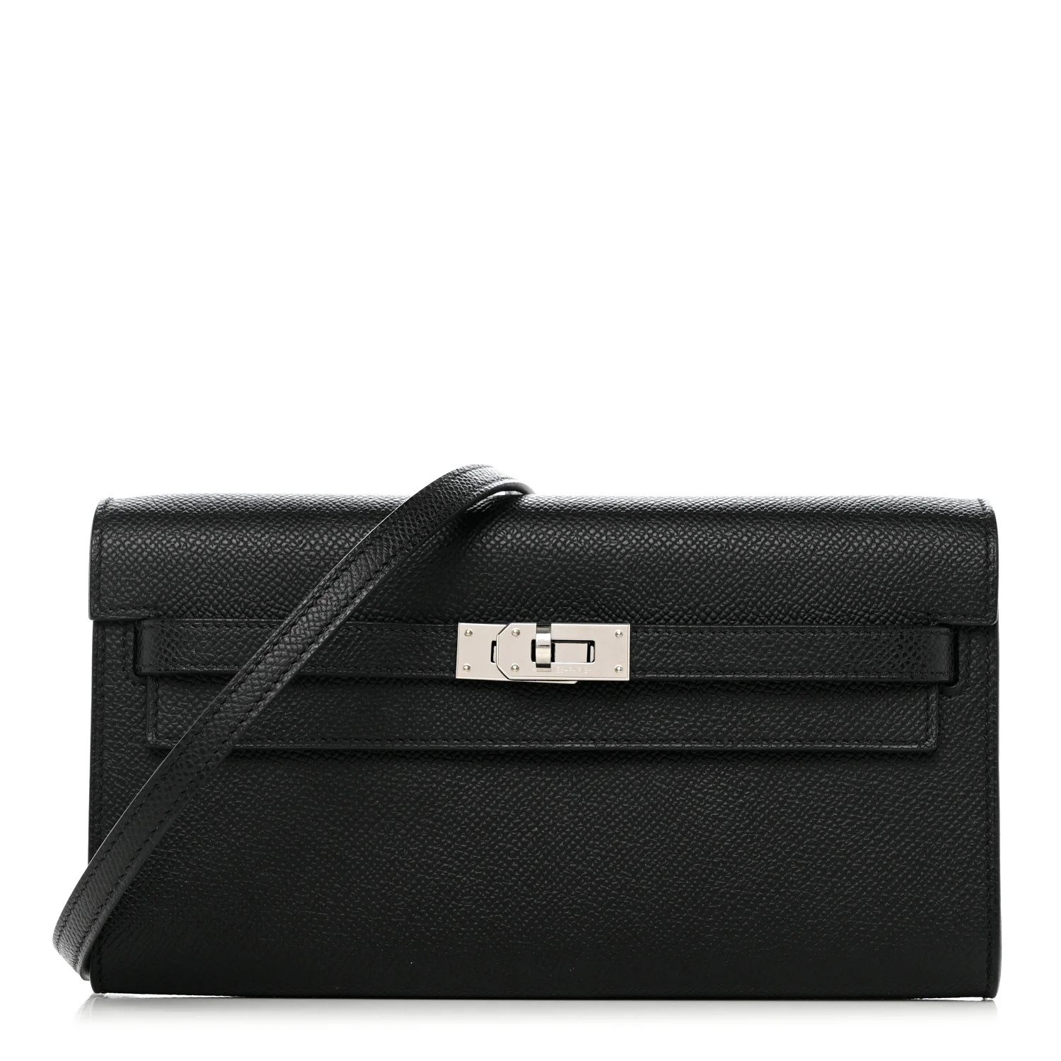 Epsom Kelly Wallet To Go Black | FASHIONPHILE (US)