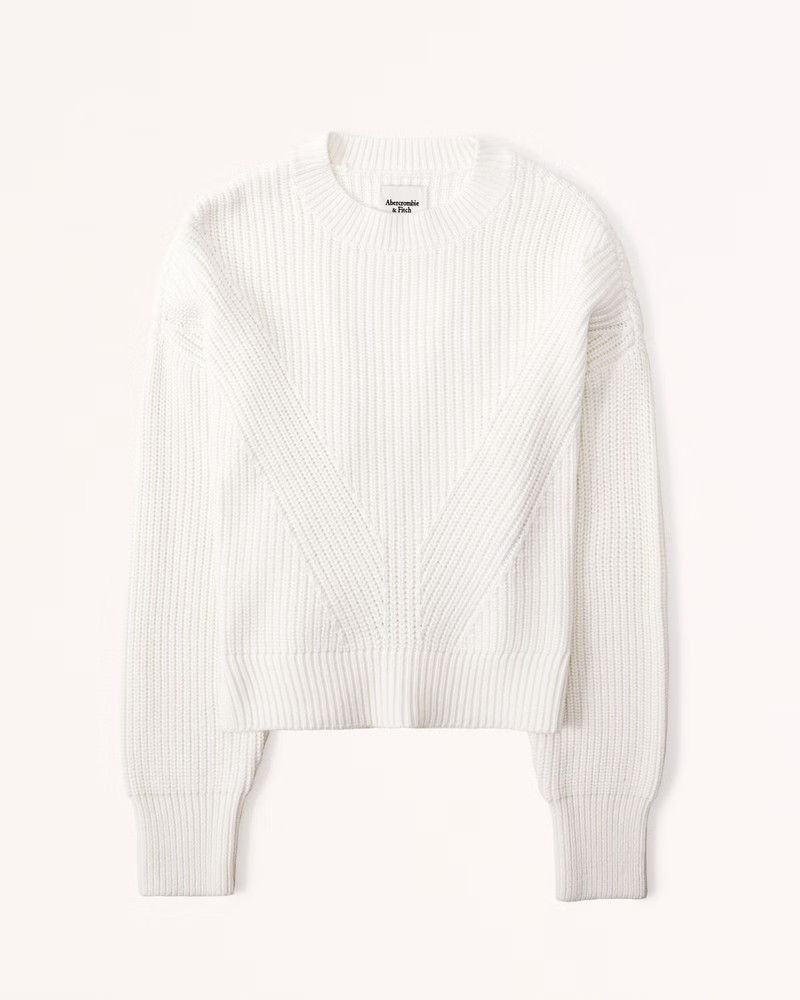 Wedge Crew Sweater | White Sweater Sweaters | Winter Sweater | Abercrombie Sweater Outfit | Abercrombie & Fitch (US)