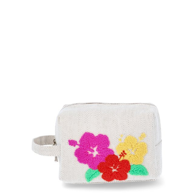 No Boundaries Woven Floral Pouch, Natural | Walmart (US)