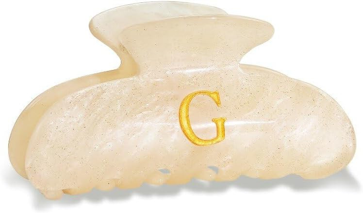 Acrylic Letter Hair Clips for Women - Monogram Hair Claw Alphabet Large Hair Clip, Fashion Glitte... | Amazon (US)