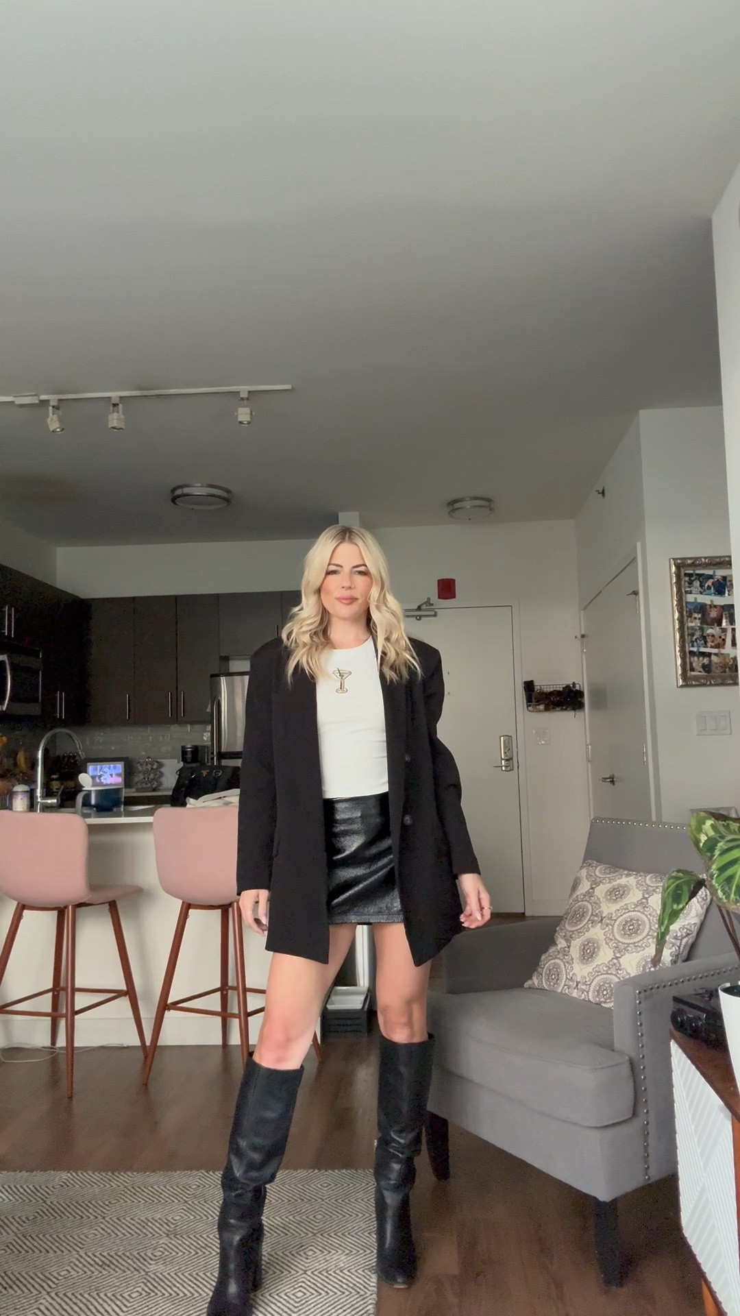 Friday night out. Skort and a blazer  

#LTKootd