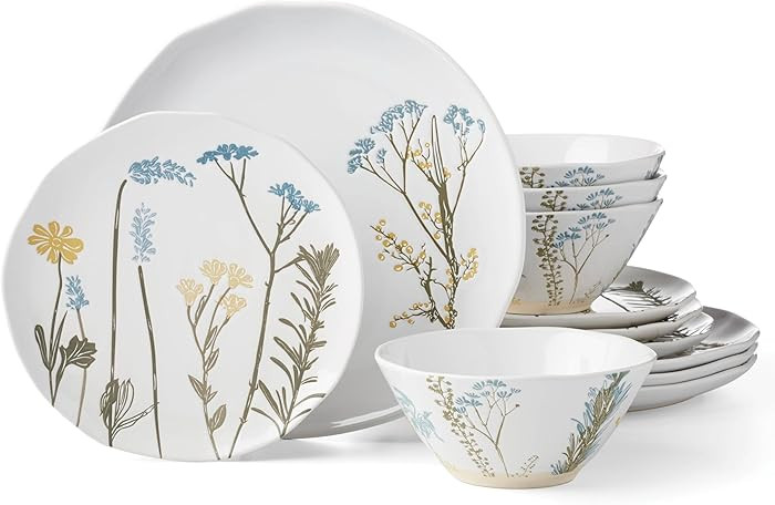 Lenox 896601 Wildflowers 12-Piece Dinnerware Set | Amazon (US)