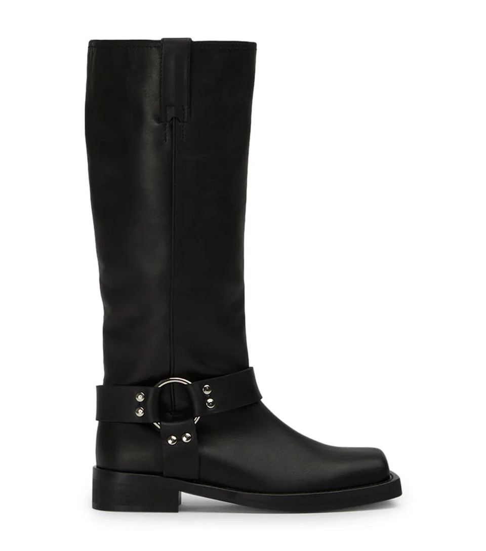 Biker Black Wax Calf Boots | Boots | Tony Bianco USA | Tony Bianco US