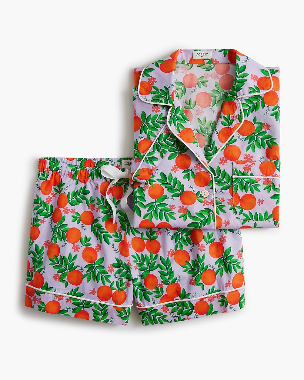 Short-sleeve cotton short pajama set | J.Crew Factory