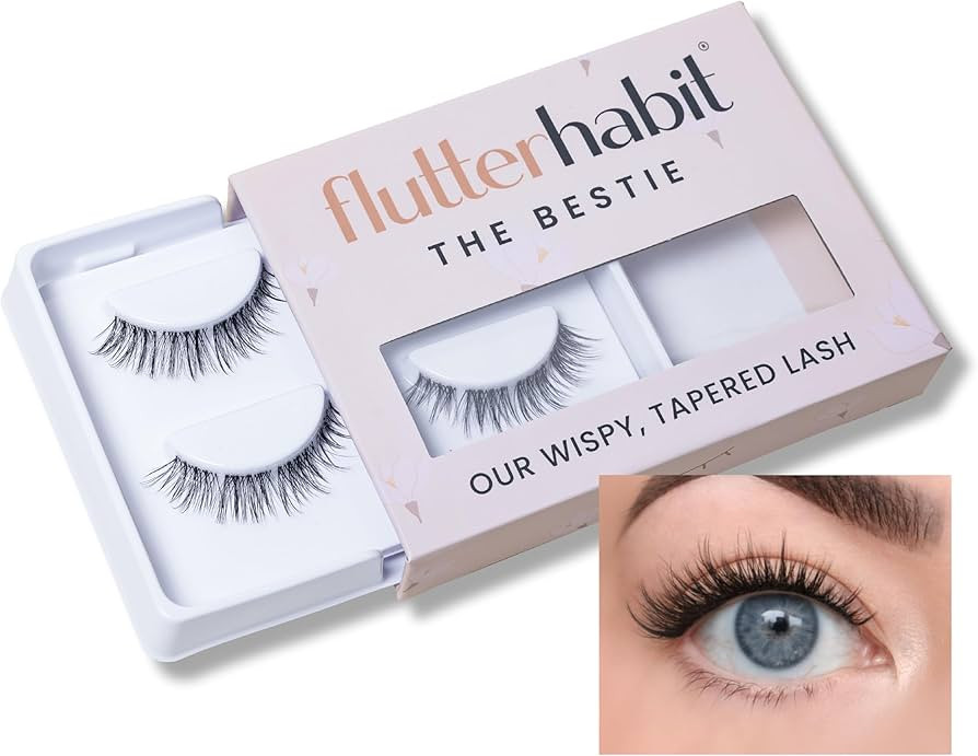 FlutterHabit The Bestie Lashes, DIY Lash Extensions [Up to 10 Day Wear], Natural & Subtle Cat-Eye... | Amazon (US)
