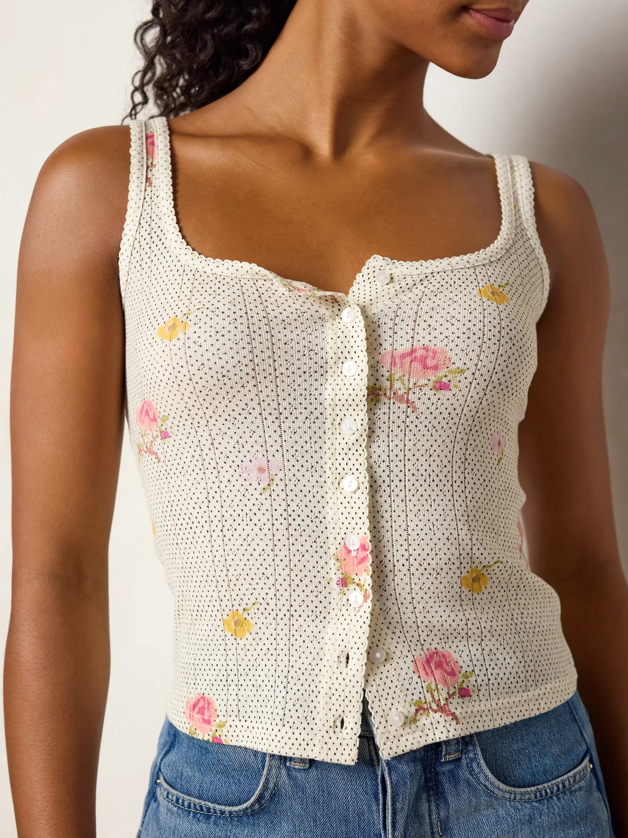 Pretty Pointelle Tank | Natural Life