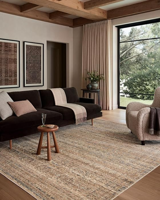 Loloi Amber Lewis Molly Collection MOL-01 Natural/Denim 2'-7" x 10'-0" Low Pile Runner Rug | Amazon (US)