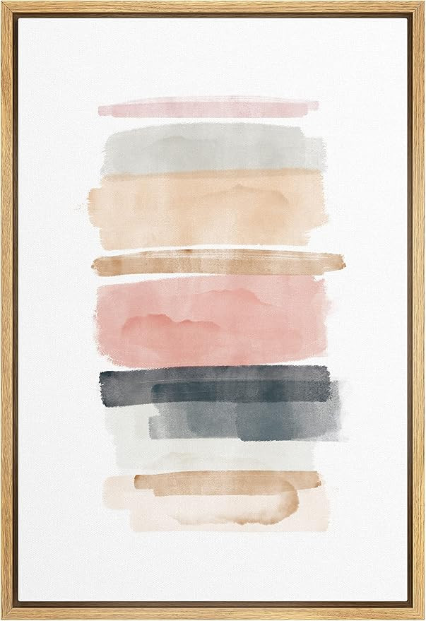 IDEA4WALL Framed Canvas Print Wall Art Watercolor Block Array Abstract Shapes Illustrations Modern A | Amazon (US)