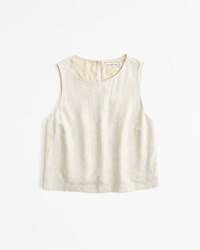 Linen-Blend High-Neck Set Top | Abercrombie & Fitch (UK)