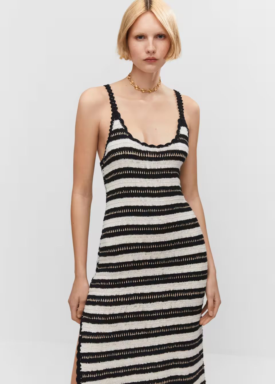 Striped crochet dress | MANGO (US)