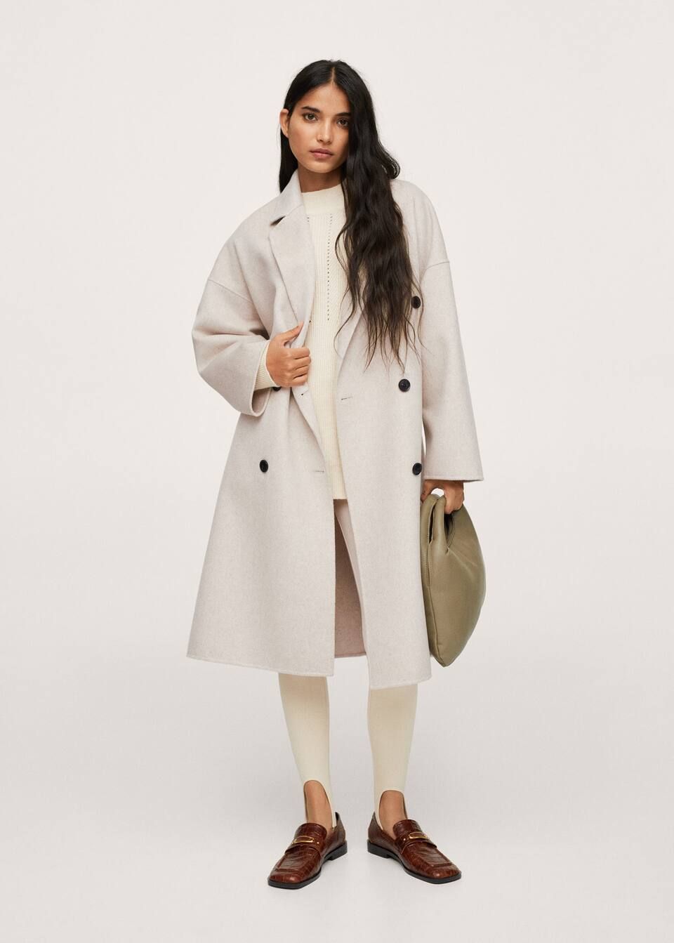 Double-breasted wool coat | MANGO (US)