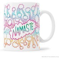 Namaste Mug Rainbow Yoga Gift Inspirational Motivational Ashtanga Happy Manifest in Bed | Etsy (US)