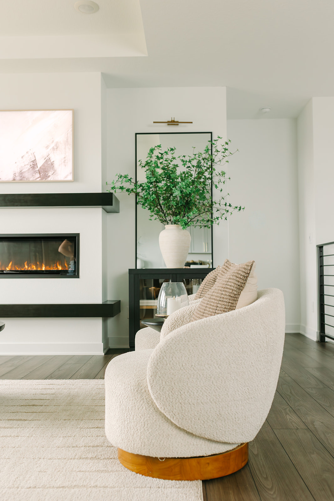 My swivel chairs 🤍 They’re so comfortable and make the space feel instantly put together, especially styled with a neutral vase, impressive stems, a mirror, and warm lighting. 

 

#LTKHome