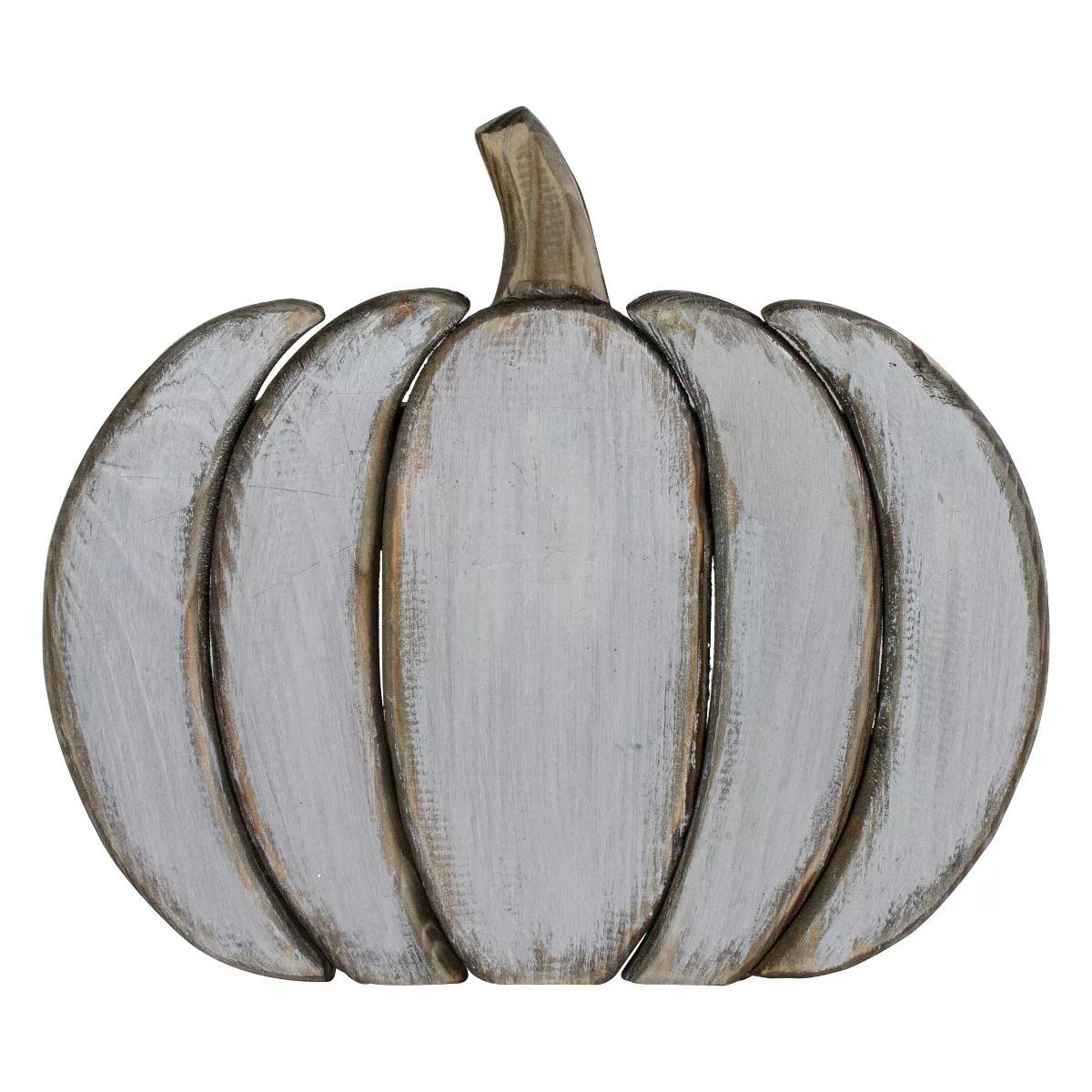 Northlight 13.75 White Wooden Pumpkin Fall Harvest Decoration | Target
