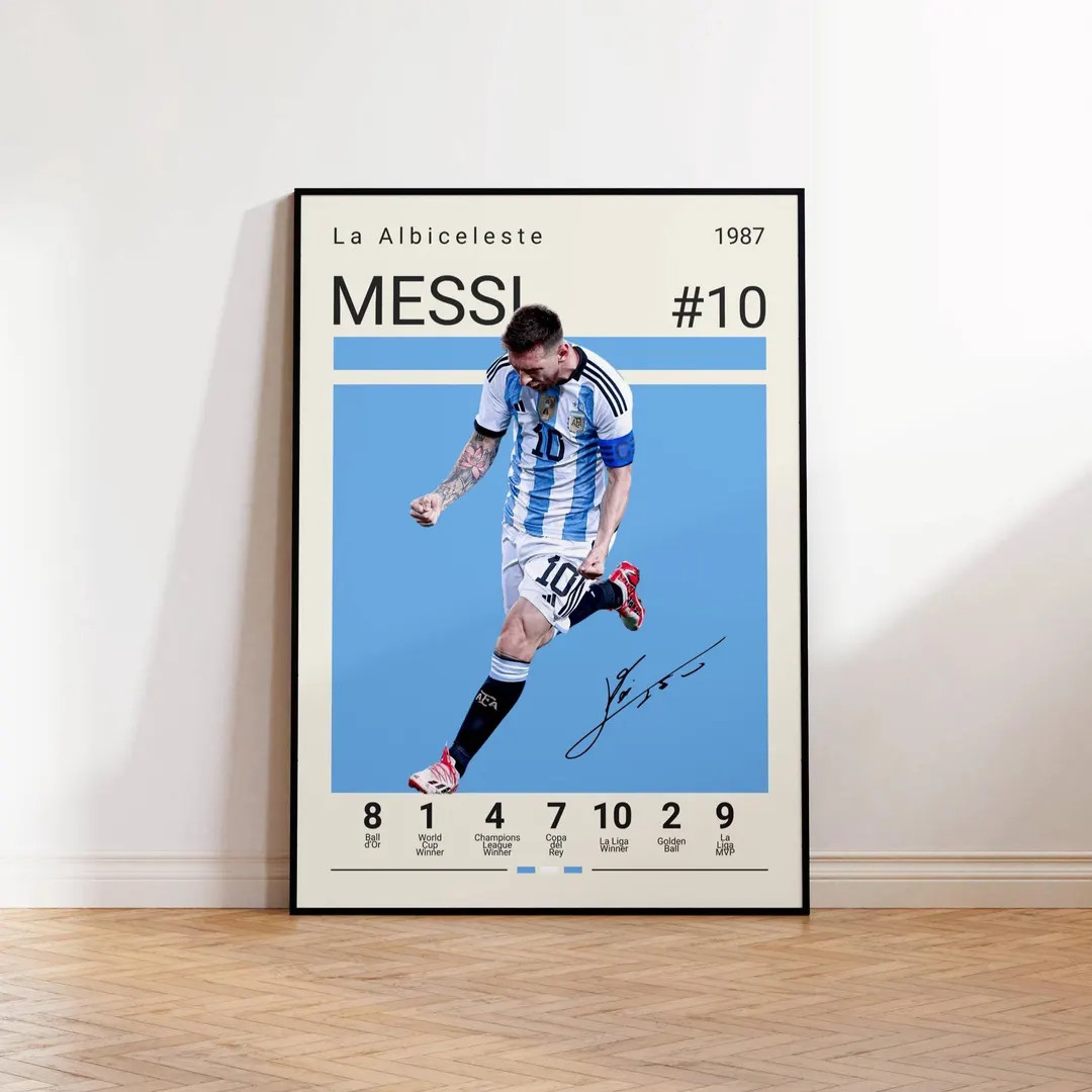 Lionel Messi Poster, Argentina Soccer Print, Soccer Gifts, Sports Poster, Football Player Poster,... | Etsy (US)
