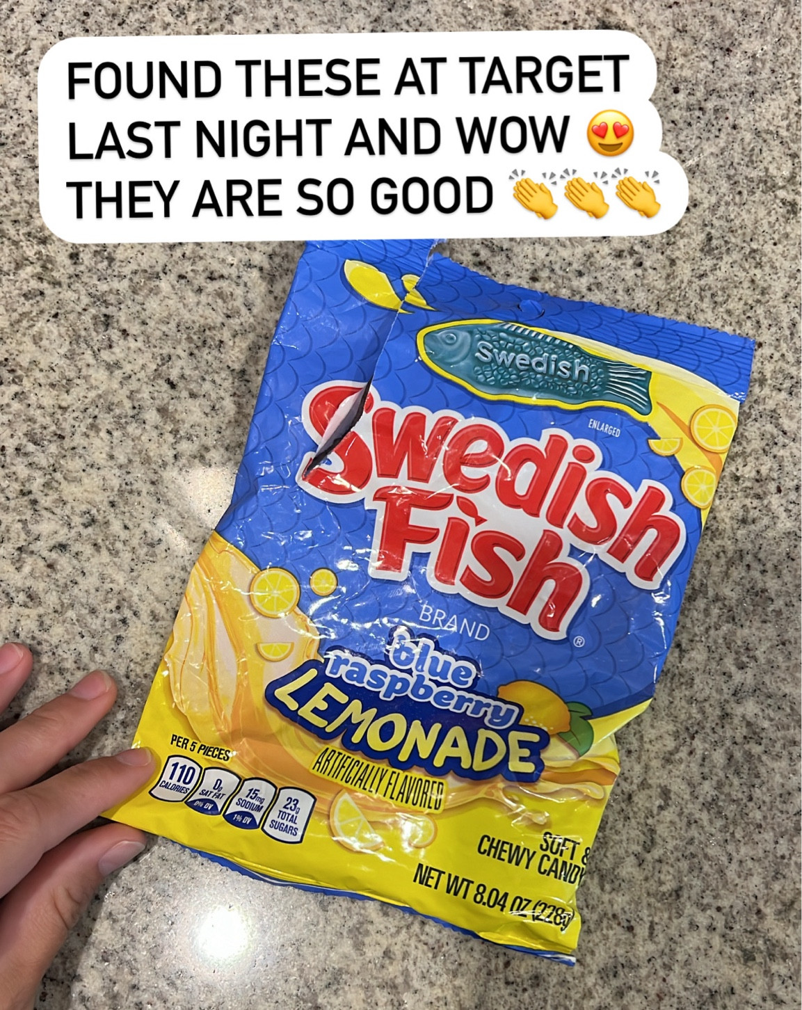 Swedish fish
Blue raspberry lemonade flavor
Candy 

#LTKSeasonal