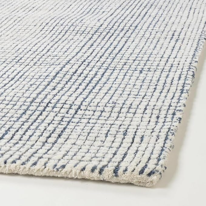 Hand-Tufted 100% Wool Pile Area Rug – Geometric Textured Grid Check Pattern – Thick and Durab... | Amazon (US)